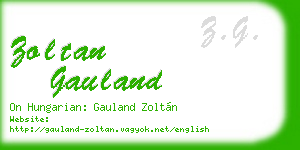 zoltan gauland business card