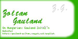 zoltan gauland business card